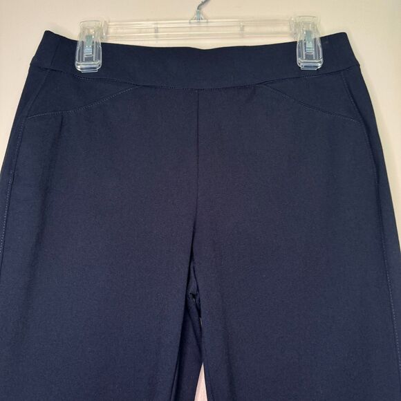 NEW CHICO'S womens size 6 small Travelers Collection crepe india ink ankle pants - Picture 4 of 12